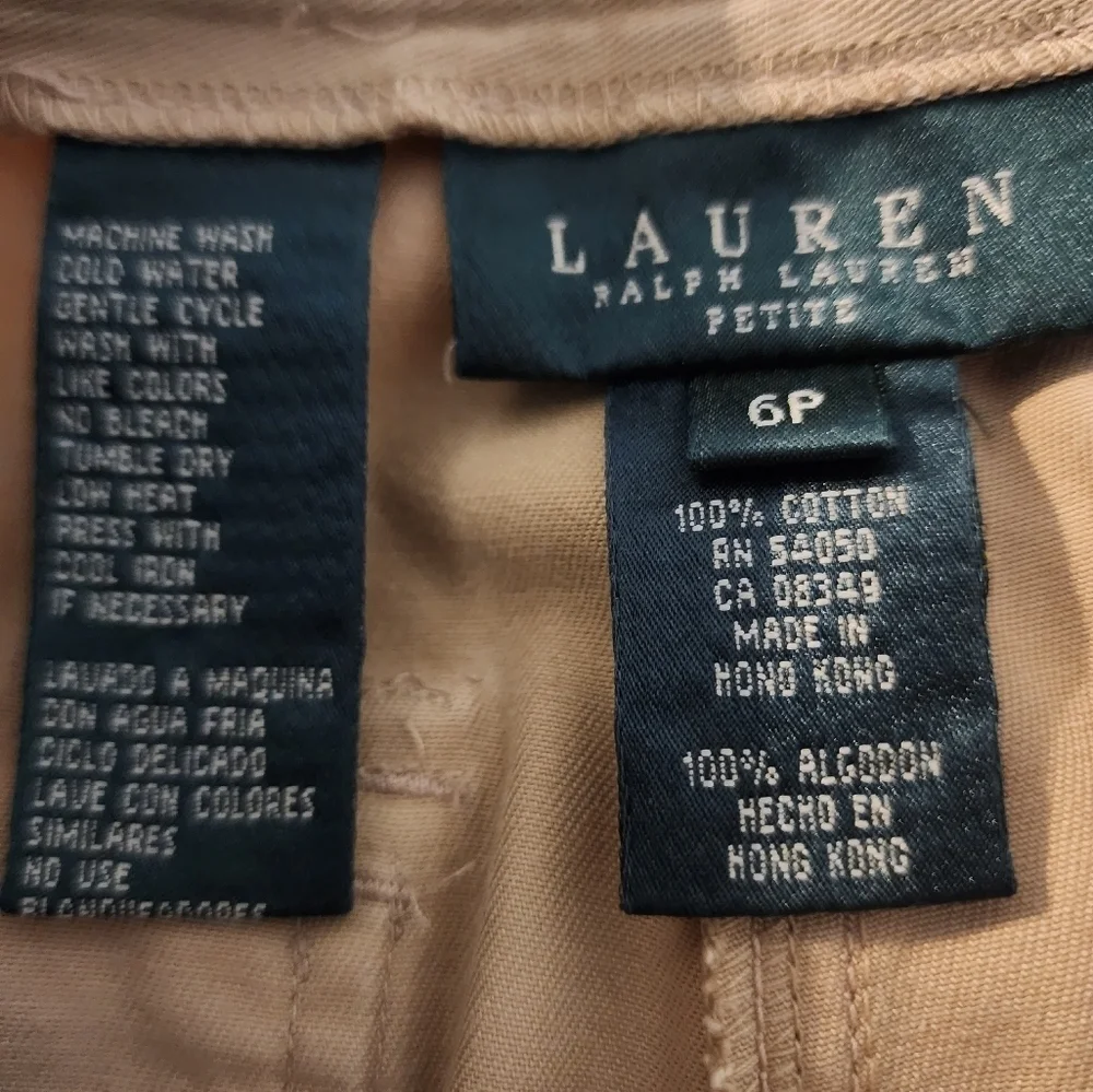 Ralph Lauren Tan Crop Wide Leg Cotton Pant Size‎ 6P